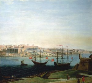 Kilátás a városra és Valletta erődítményeire